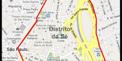 Map of Sé São Paulo