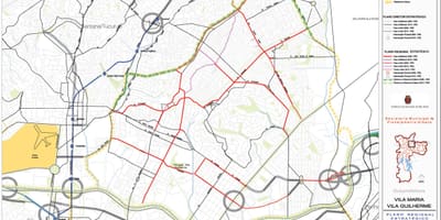 Map of Vila Maria São Paulo - Roads
