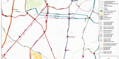 Map of Vila Mariana São Paulo - Public transports