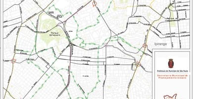 Map of Vila Mariana São Paulo - Roads
