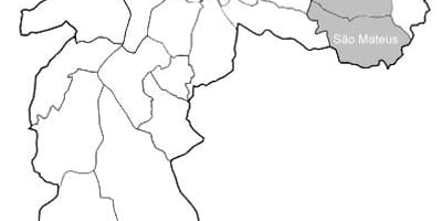 Map of zone Leste 1 São Paulo