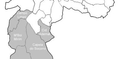 Map of zone Sul São Paulo